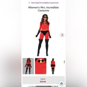 Mrs. Incredible adult costume